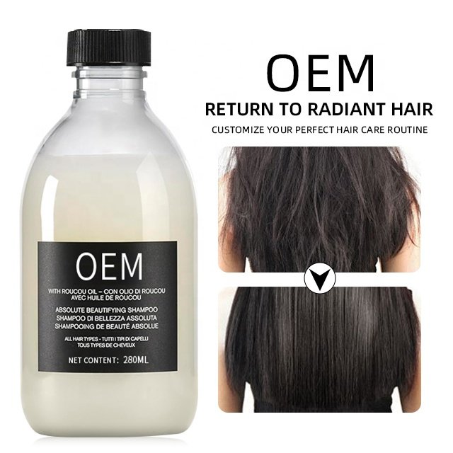 Wholesale Hair Shampoo With Nourishing Roucou Oil Long Lasting Maintain Soft Shiny And Voluminous Hair Organic Shampoo