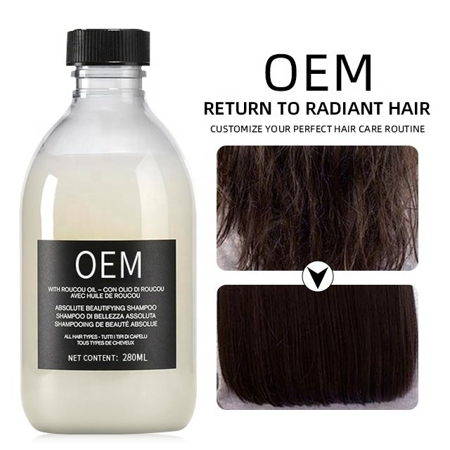 Wholesale Hair Shampoo With Nourishing Roucou Oil Long Lasting Maintain Soft Shiny And Voluminous Hair Organic Shampoo