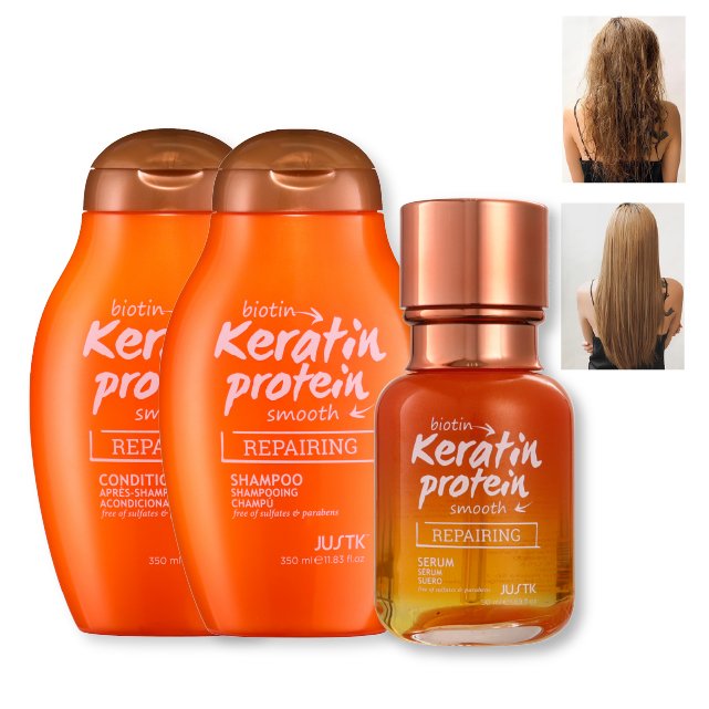 Keratin Hair treatment Natural organic argan oil Deep repair damaged hair Protect hair color shampoo and conditioner set