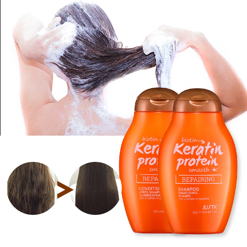 Keratin Hair treatment Natural organic argan oil Deep repair damaged hair Protect hair color shampoo and conditioner set
