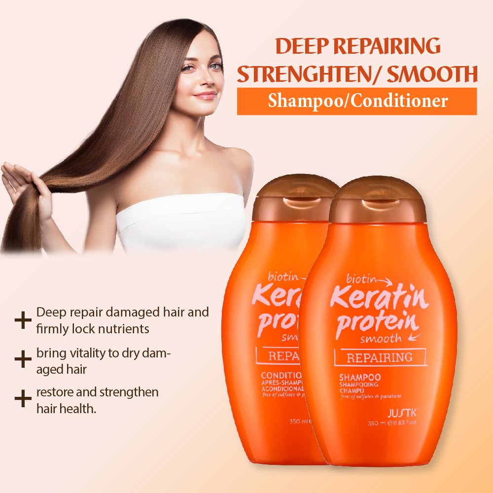 Keratin Hair treatment Natural organic argan oil Deep repair damaged hair Protect hair color shampoo and conditioner set