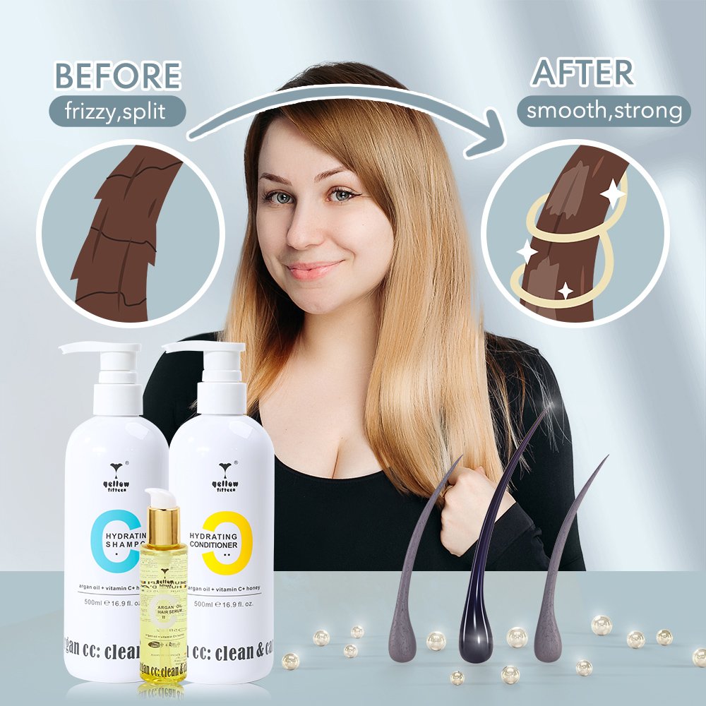 shampoo and conditioner hair care mask oil spray Private label hair care set manufacturer Smooth Clean Shine Hair care products