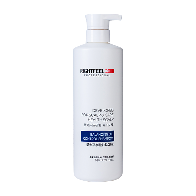 Professional hair products transparent liquid bottled balancing oil control fluffy shampoo