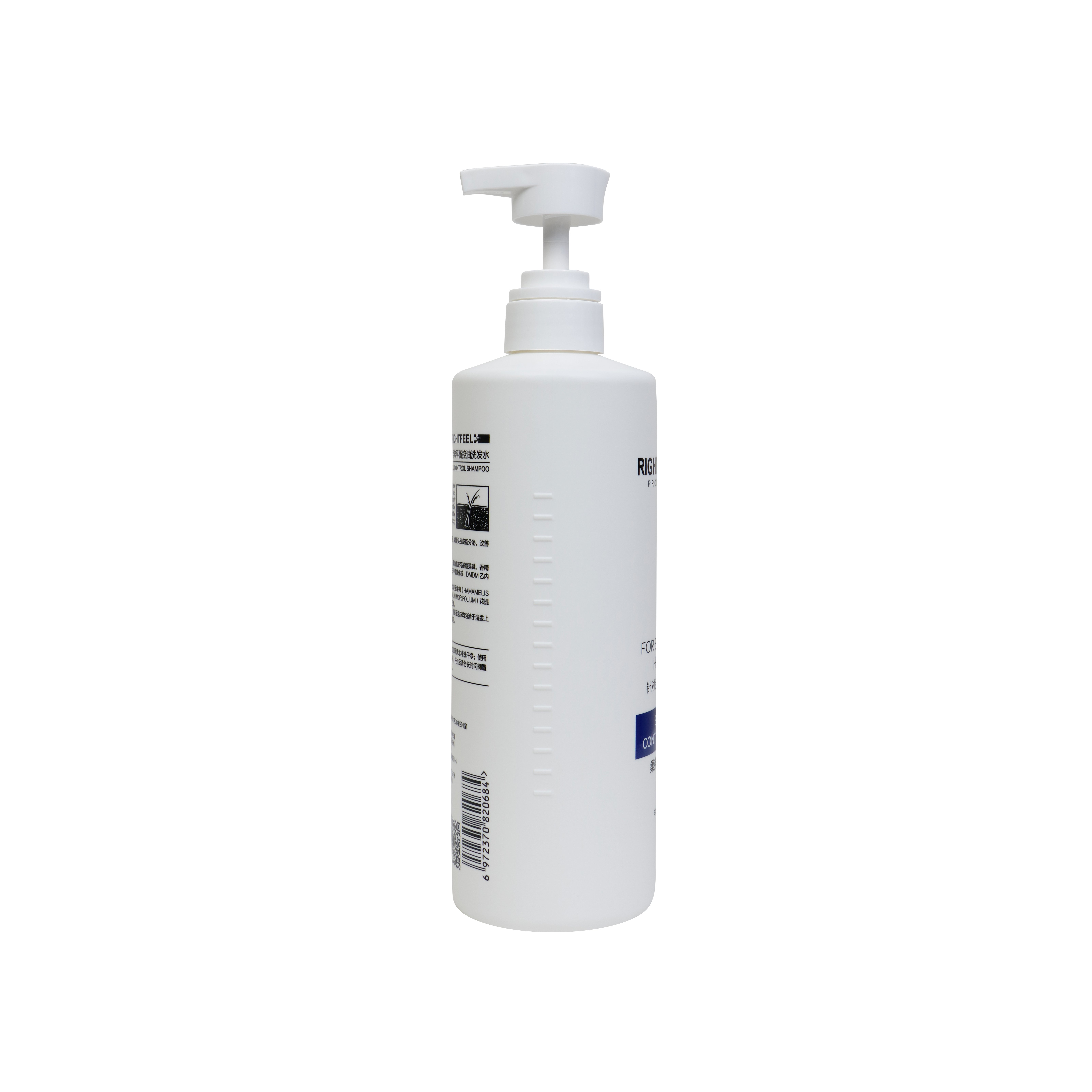 Professional hair products transparent liquid bottled balancing oil control fluffy shampoo