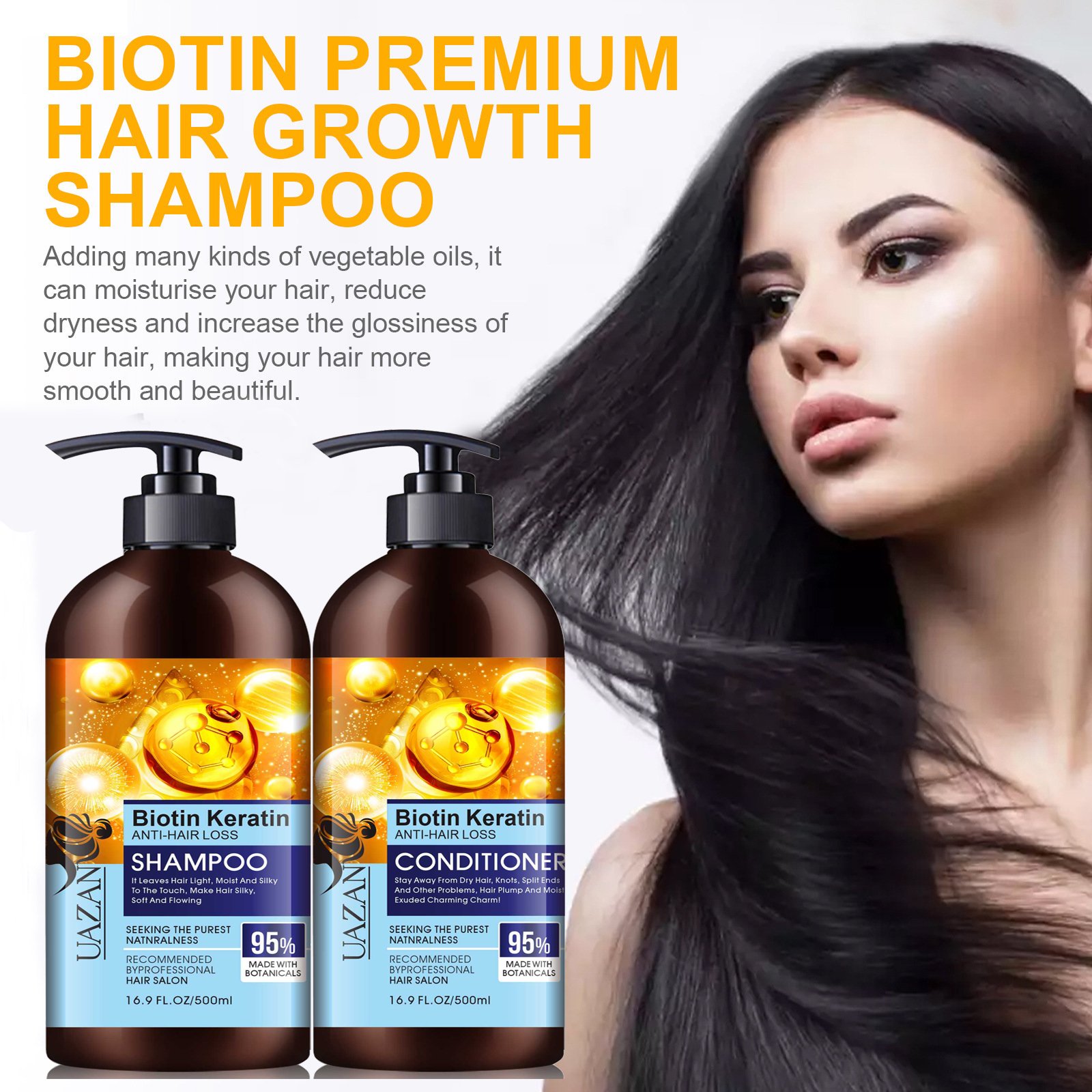Customized Logo Biotin Organic Hair Care Set Nourishing Hair Mask Keratin Shampoo And Conditioner
