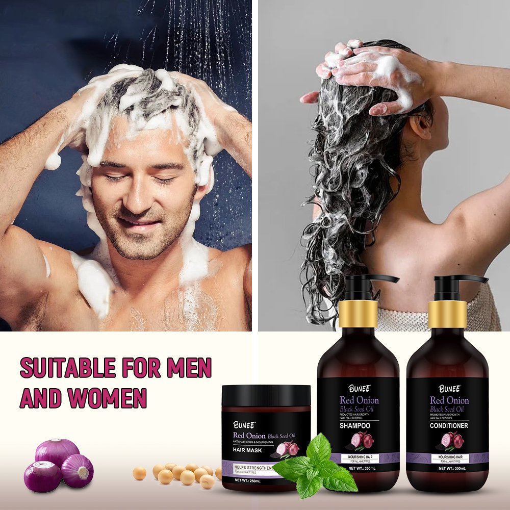 BUNEE Private Label onion Plant Extract Hair Growth Anti Hair Loss hair Shampoo