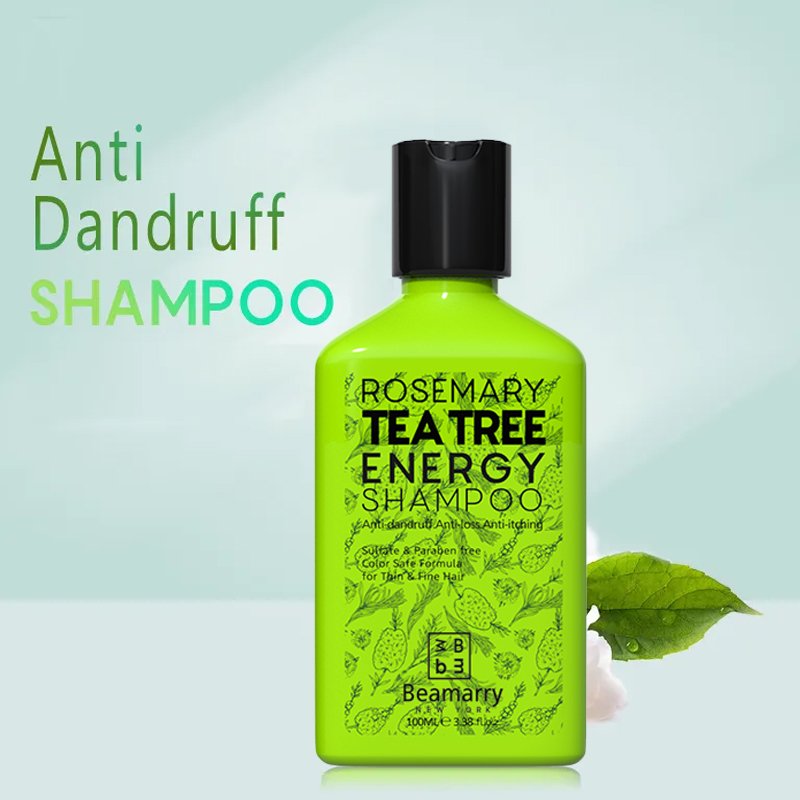 Travel size 100ML tea tree rosemary energy natural dry raw pure curly color hair shampoo wholesale for men