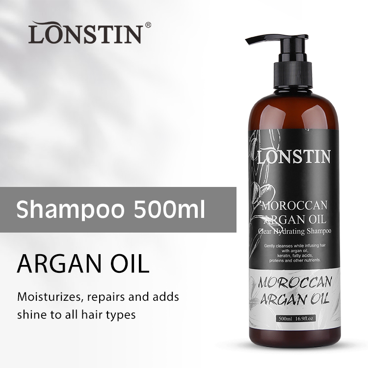 Lonstin OEM Private Label Hair Care Product Moisturizing Morocco Argan Oil Shampoo with essential oils