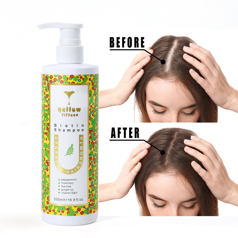 Rosemary Mint Strengthening Hair Growth Biotin Shampoo Strengthen Weak and Brittle Hair 250ml