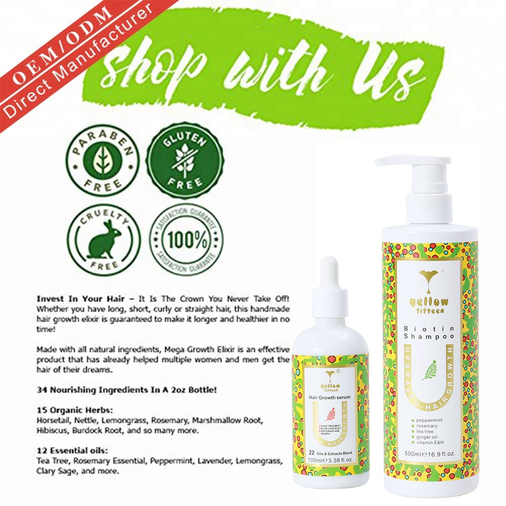 Private Label Nourishing Hair-Loss Prevention Shampoo Conditioner Organic Castor Oil Batana Hair Growth Serum Oil Hair Care Set