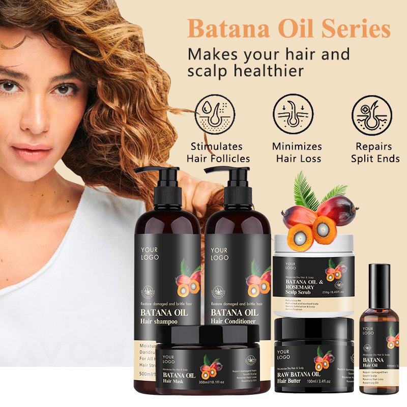 private label low moq in stock Sulfate Free Shampoo Scalp cleansing Batana oil Anti-dandruff scalp shampoo