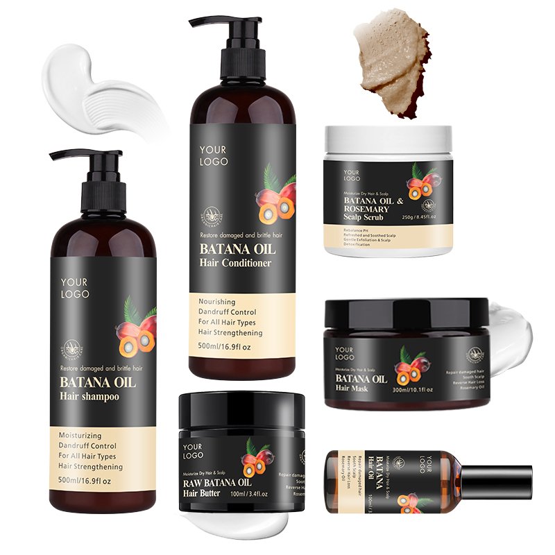 private label low moq in stock Sulfate Free Shampoo Scalp cleansing Batana oil Anti-dandruff scalp shampoo