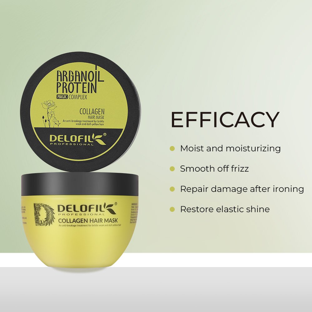 Delofil Professional Keratin Hair Treatment Mask Organic Shampoo And Conditioner Set Sulfate Free Repair Hair Mask Salon Shampoo