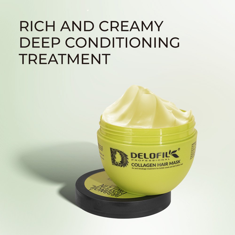Delofil Professional Keratin Hair Treatment Mask Organic Shampoo And Conditioner Set Sulfate Free Repair Hair Mask Salon Shampoo