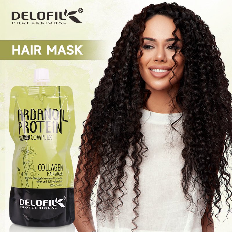 Delofil Professional Keratin Hair Treatment Mask Organic Shampoo And Conditioner Set Sulfate Free Repair Hair Mask Salon Shampoo