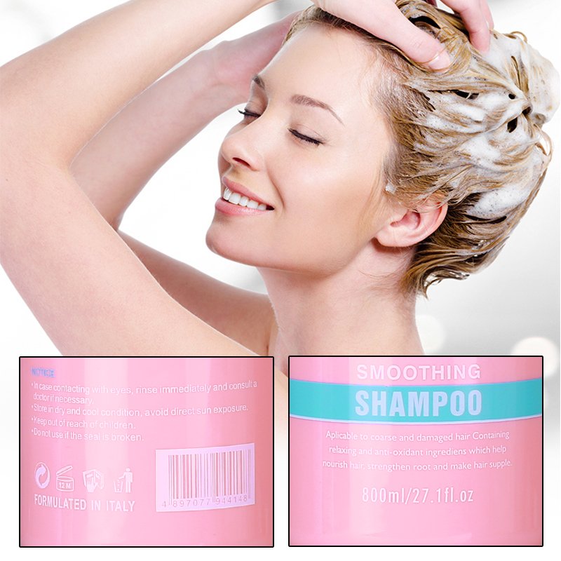 custom logo crystal hair treatment sulphate free shampoo keratin smoothing shampoo for oily hair