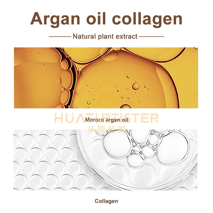 RTS Huati Sifuli SUPER LISSE 300ml Pure Organic collagen moisturizing hair protect Argan Oil Shampoo And Conditioner Set