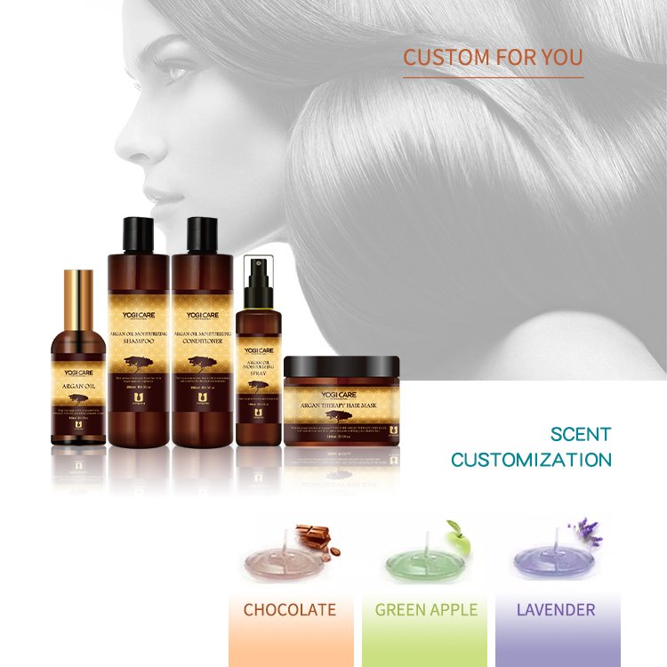 Best Selling 100% Organic Argan Oil Smooth & Nourishing Herbal Repairing Shampoo & Conditioner Set
