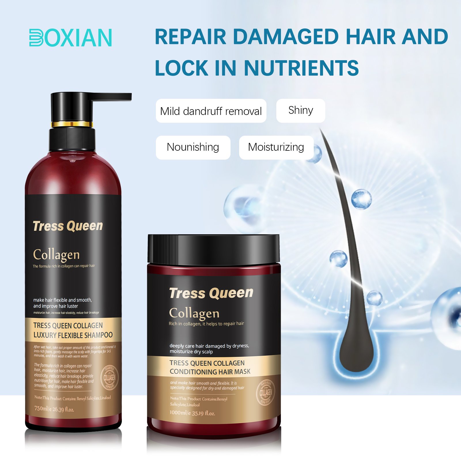 Wholesale Sulfate Free Argan Oil Shampoo Customizable Private Label Argan Oil Natural Hair Shampoo