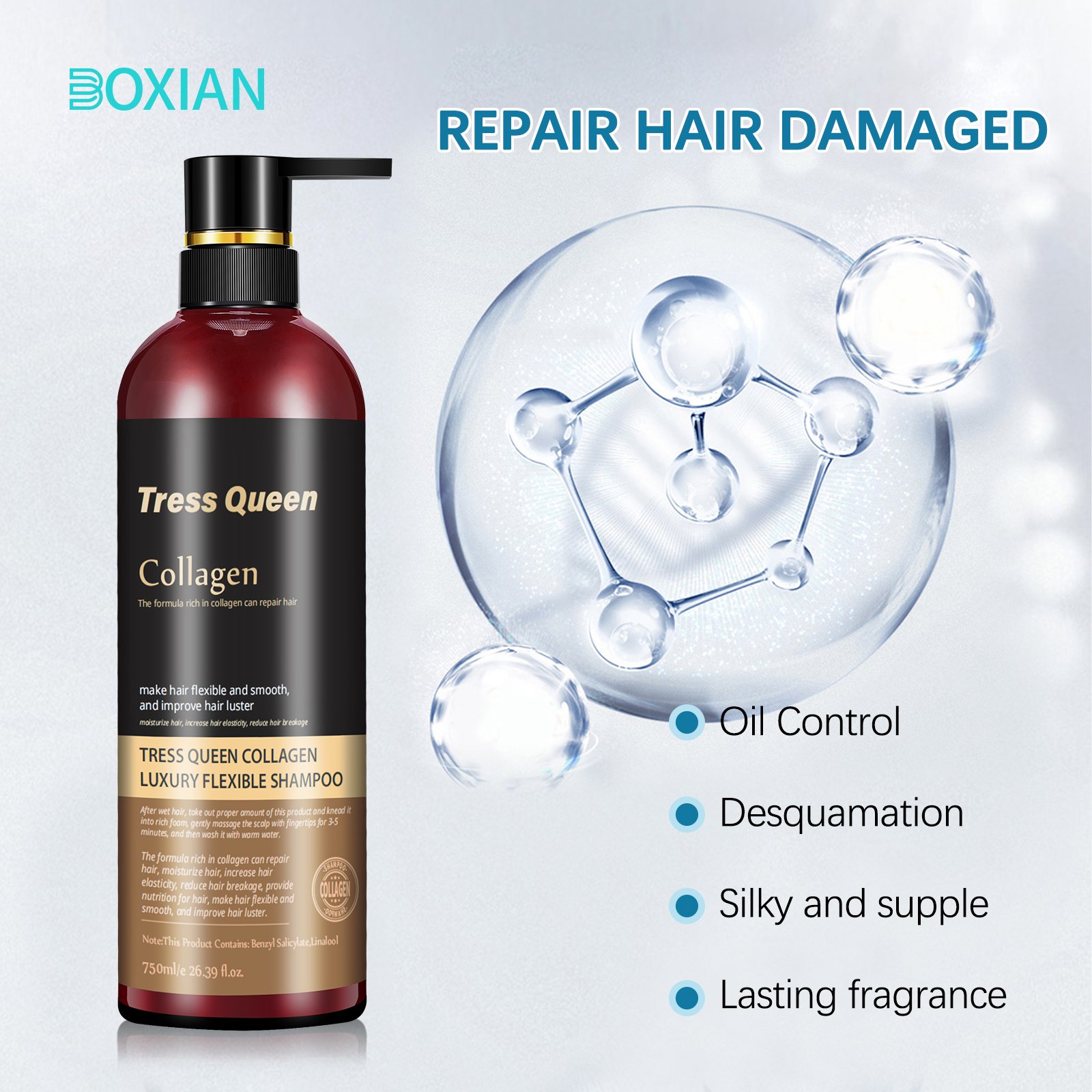 Wholesale Sulfate Free Argan Oil Shampoo Customizable Private Label Argan Oil Natural Hair Shampoo
