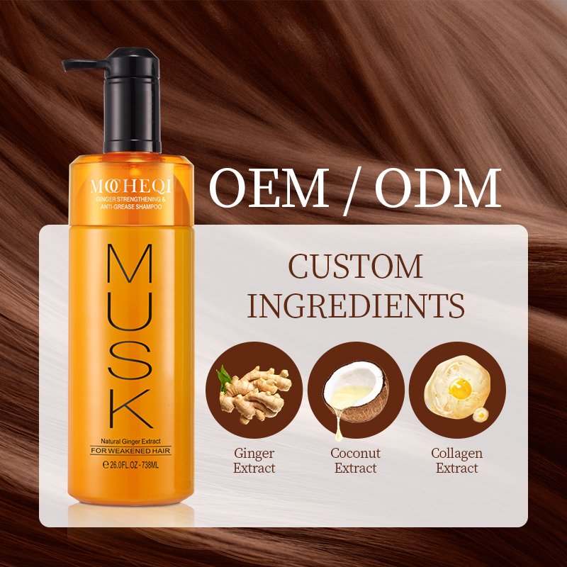 MOCHEQI Best Seller Custom Organic Ginger Hair Growth Shampoo Private Label Anti Loss Hair Shampoo and Conditioner