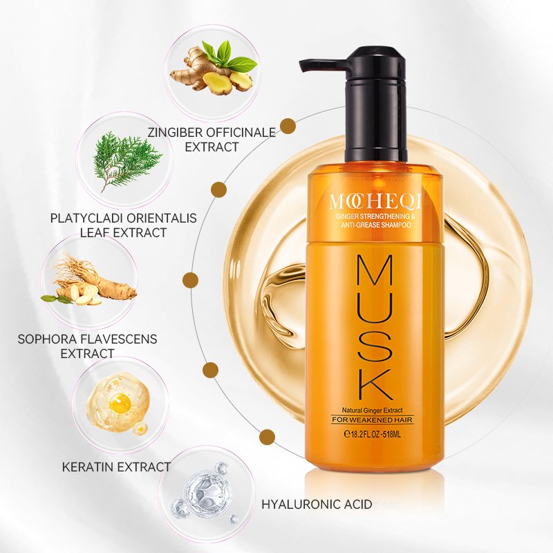 MOCHEQI Best Seller Custom Organic Ginger Hair Growth Shampoo Private Label Anti Loss Hair Shampoo and Conditioner