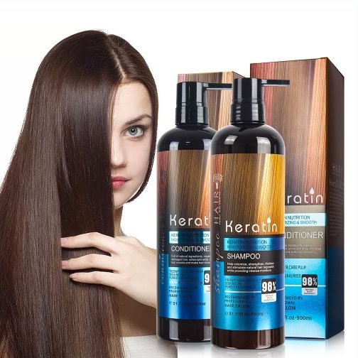 Keratin hair products China OEM brands manufacturer OEM best treatment keratin hair shampoo and conditioner