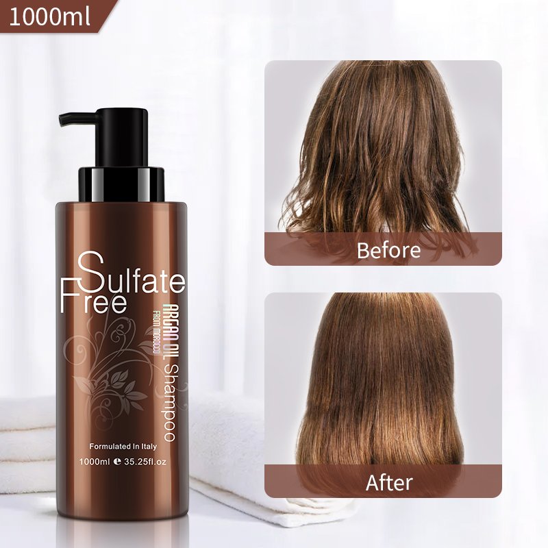 Private Label 1000ml Hair Care Anti-Dandruff Argan Oil Sulfate Free Shampoo And Conditioner