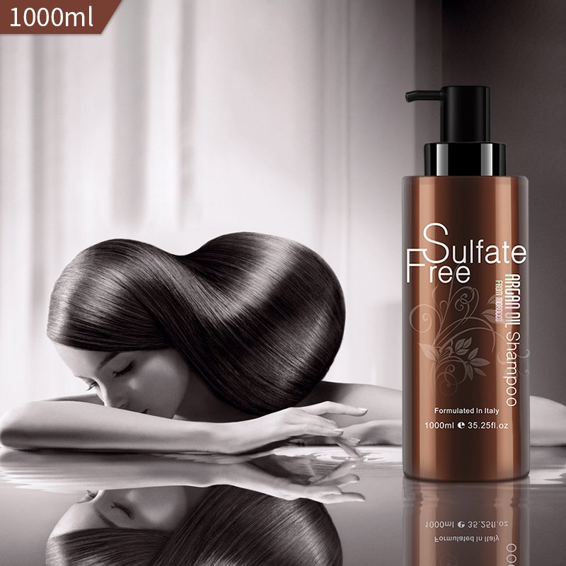 Private Label 1000ml Hair Care Anti-Dandruff Argan Oil Sulfate Free Shampoo And Conditioner