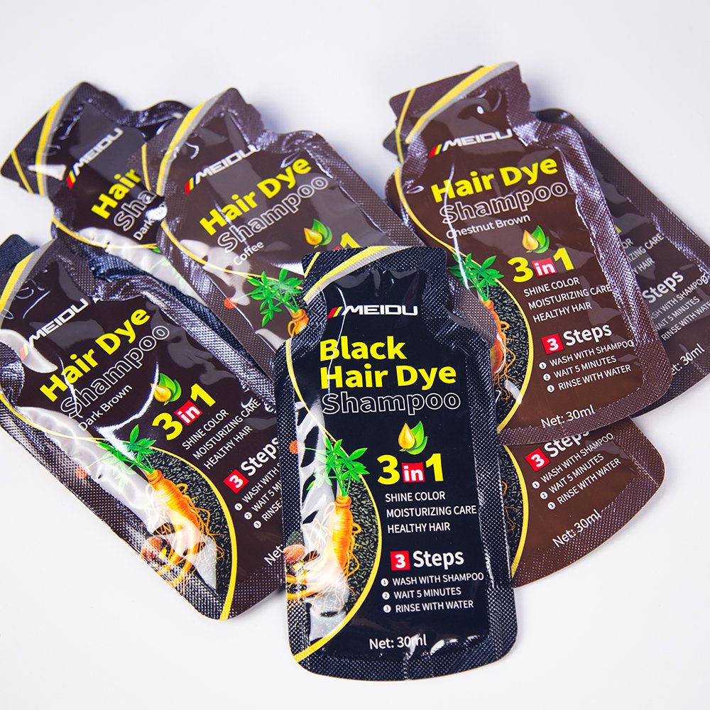 Hair dye shampoo professional ginger natural black shampoo herbal hair dye for men black hair color shampoo