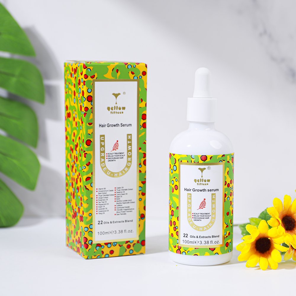 Private Logo Biotin Hair Growth Serum Regrowth Treatment for Scalp Loss Hair Thinning Natural Hair Growth