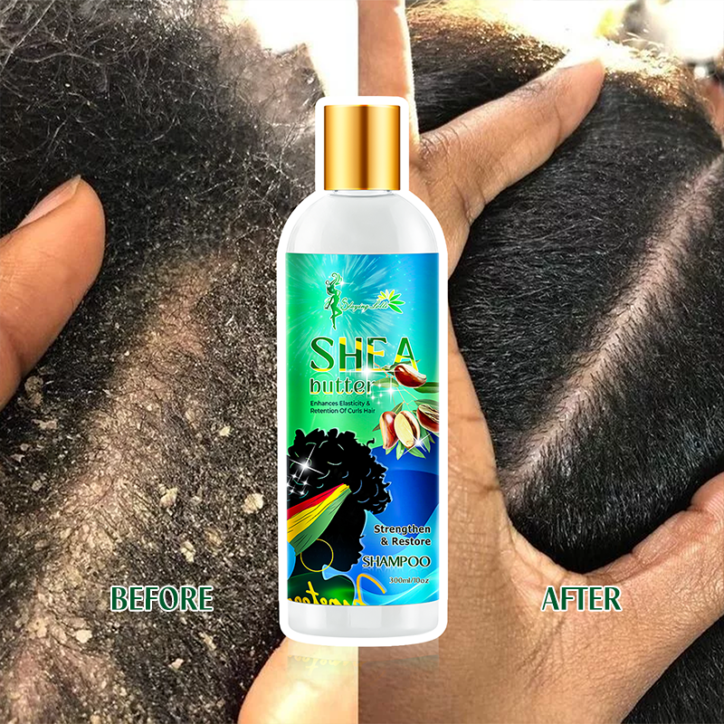 Moisturizing Sulfate Free Shea Butter Hair Shampoo and Conditioner For 2C 3C 4C Curl Hair Grow & Restore