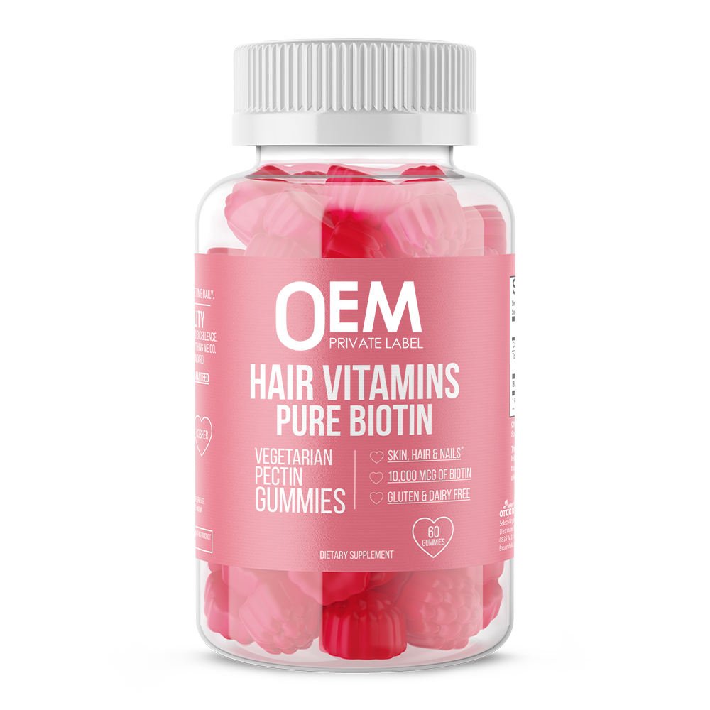 OEM Custom Apple Cider Vinegar Gummy hair Growth Gummy Vitamins Biotin Collagen Gummies