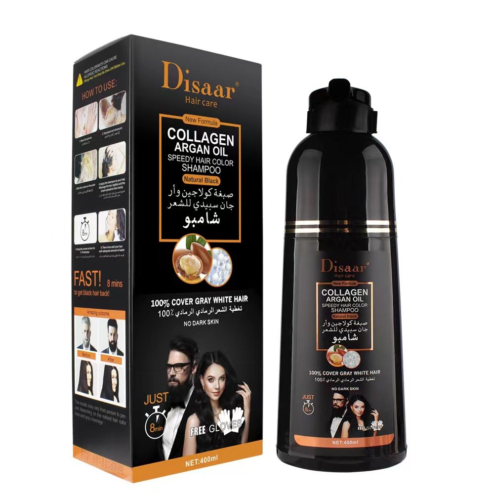 Factory Direct Selling Wholesale 400ml Hair Dye Shampoo For Women Natural Herbal Ingredients Hair Dye Shampoo