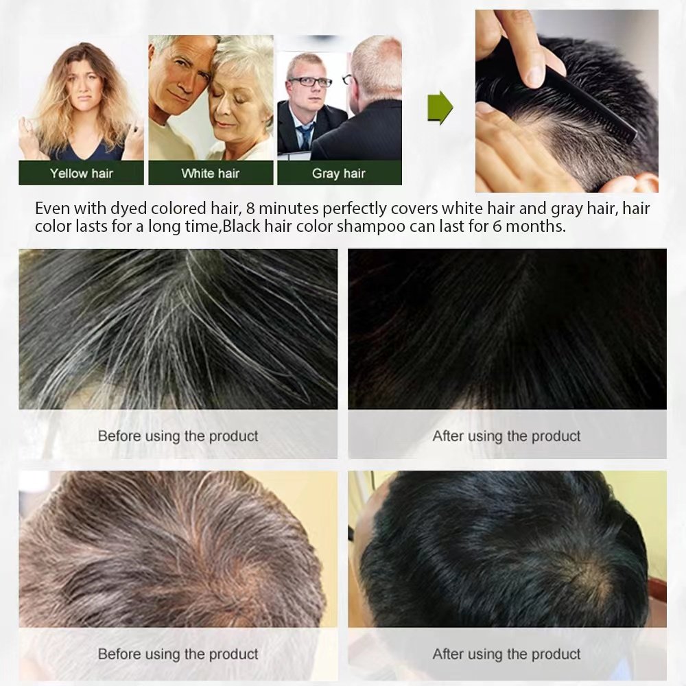 Factory Direct Selling Wholesale 400ml Hair Dye Shampoo For Women Natural Herbal Ingredients Hair Dye Shampoo