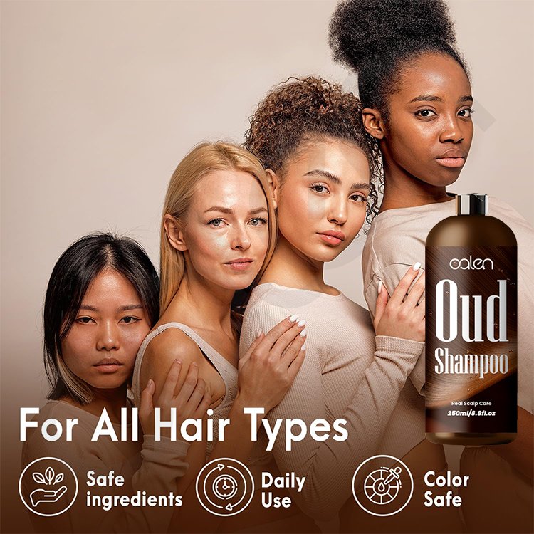 Oalen Custom Logo 250Ml Prevents Dandruff Nourishes Repairs Damaged Hair Oud Shampoo