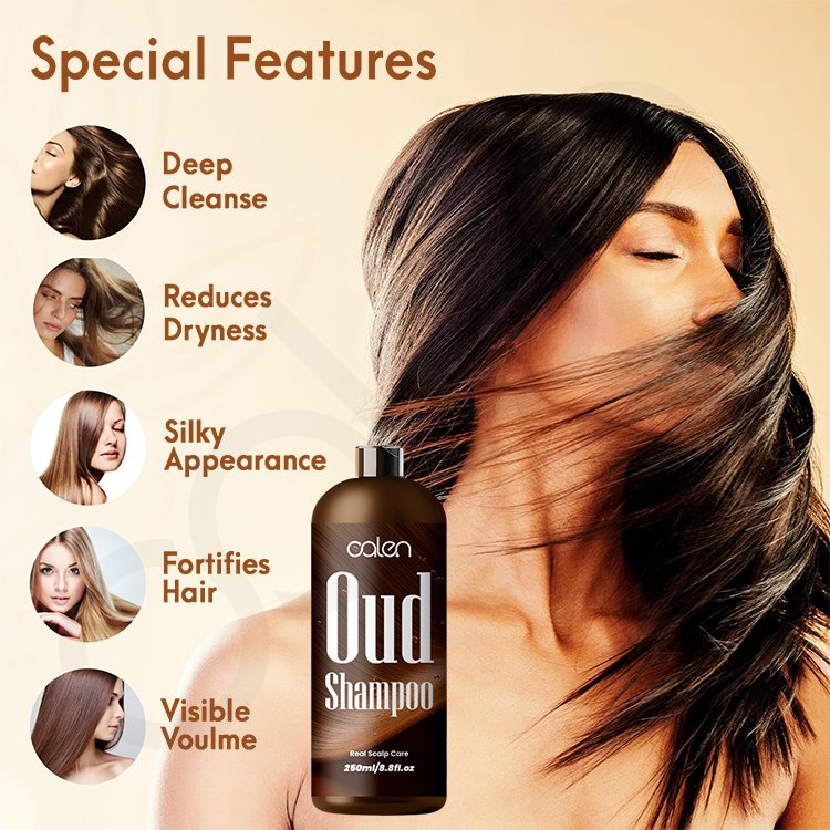 Oalen Custom Logo 250Ml Prevents Dandruff Nourishes Repairs Damaged Hair Oud Shampoo