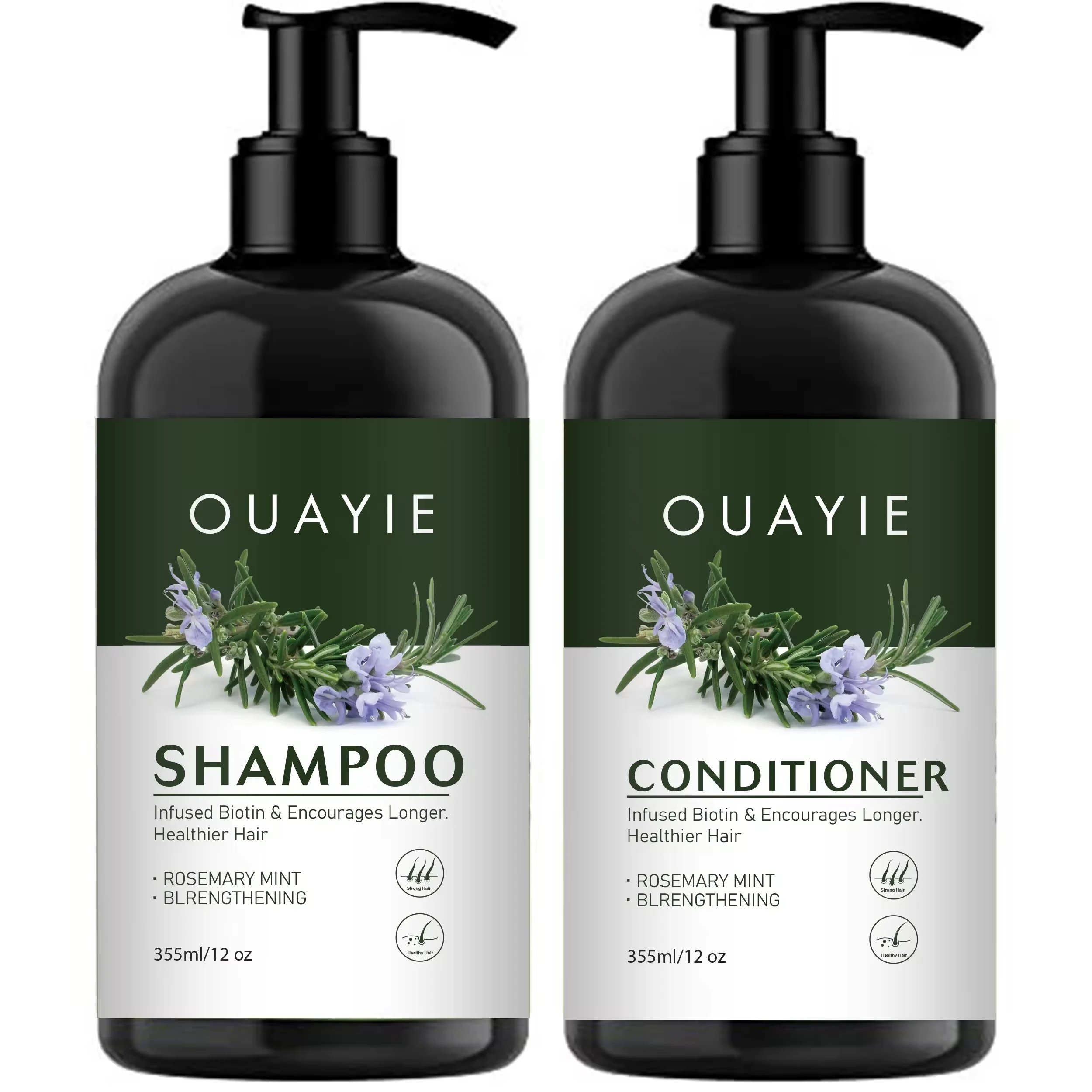 BLIW Private Label 355ml Organic Custom Scalp Care Hair Product Vegan Rosemary for Damaged Dry Thinning Hair Conditioner