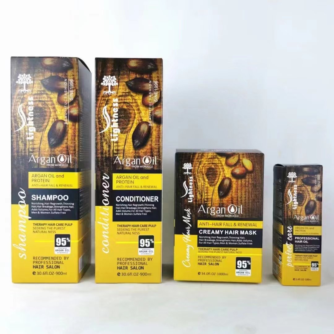 China Manufacturer Hair Care Growth Repair Private Label OEM Lightness Organic Morocco Argan Oil Hair Shampoo and Conditioner