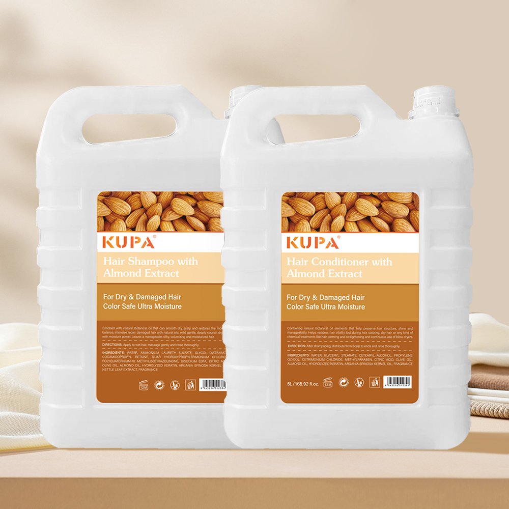 5L KUPA Private Label Sulfate Free No Paraben Shampoo Natural Almond Oil Effectively Moisture Hair Conditioner