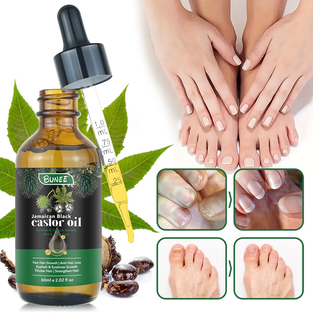 60ml 100% Pure Organic HAIR Regrowth tonic Booster cold pressed black castor seed hair growth oil for repair treatment