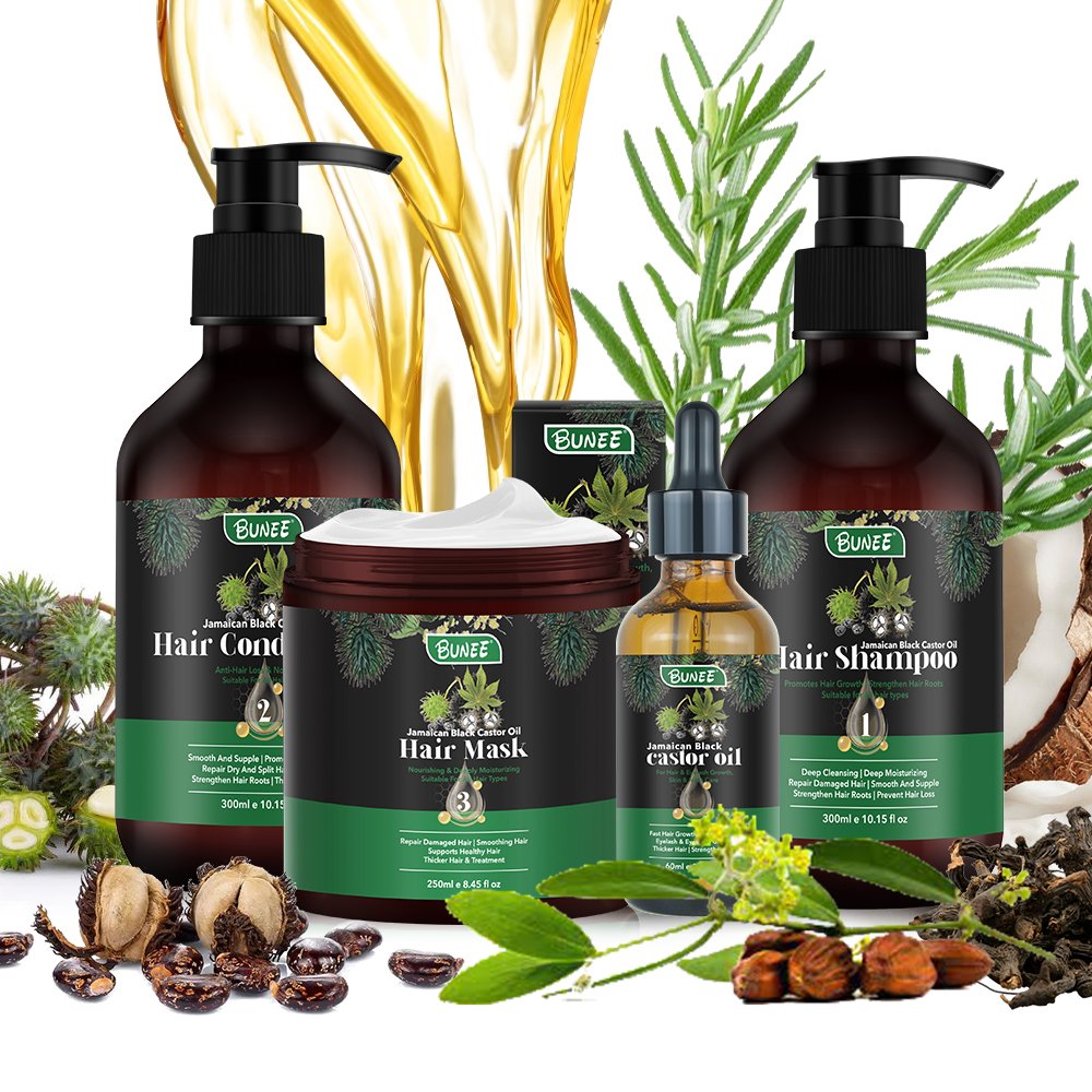 60ml 100% Pure Organic HAIR Regrowth tonic Booster cold pressed black castor seed hair growth oil for repair treatment