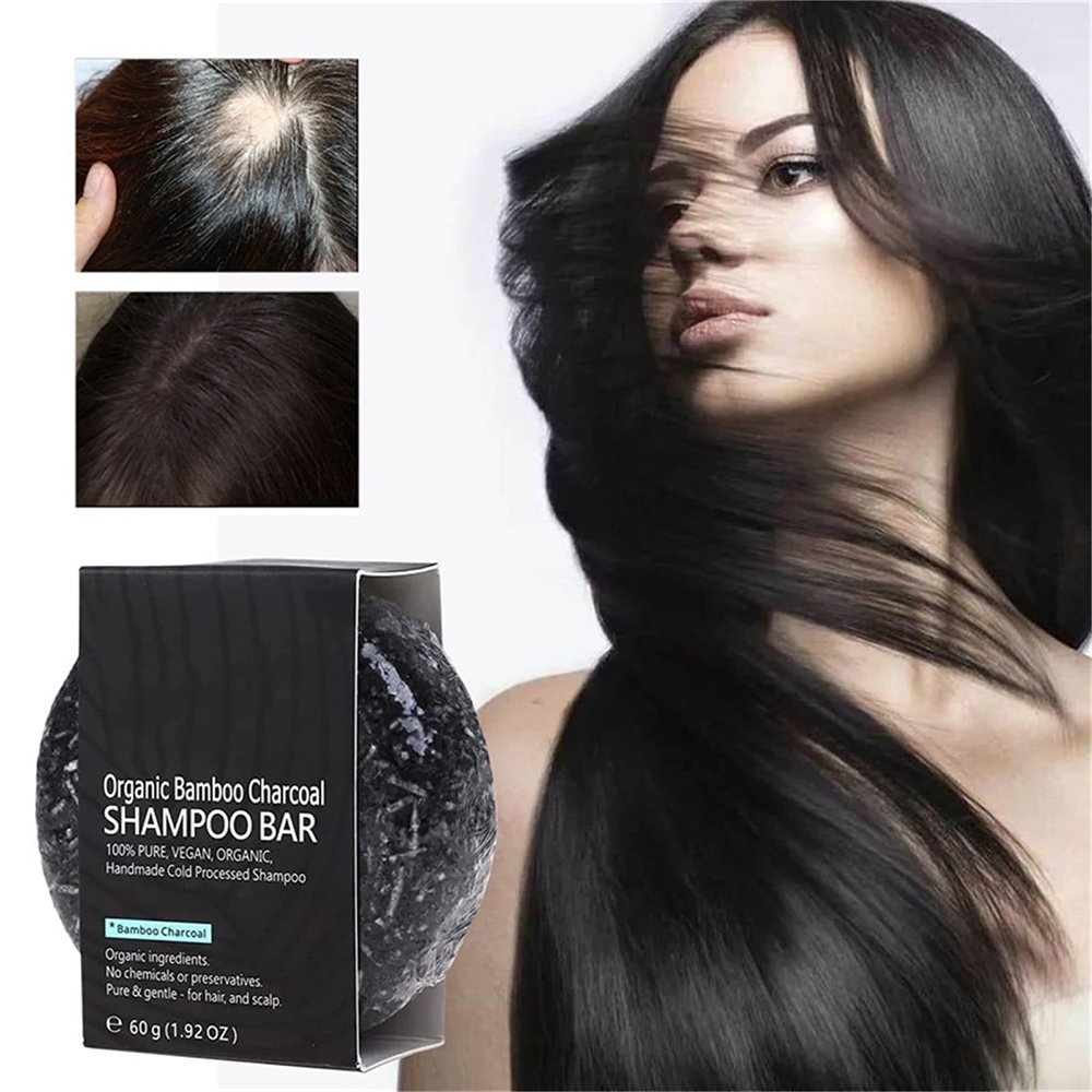 Organic Solid Black Hair Shampoo Bar Polygonum Soap with Handmade