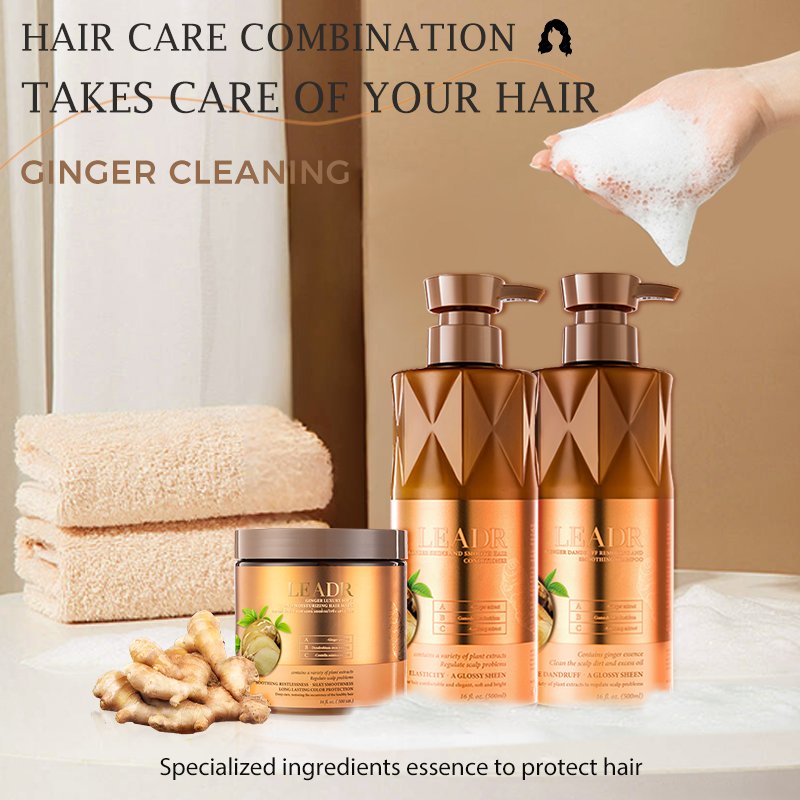 Private Label Anti Dandruff Repair Thinning Hair Biotin Ginger Growth Hair Mask Shampoo And Conditioner