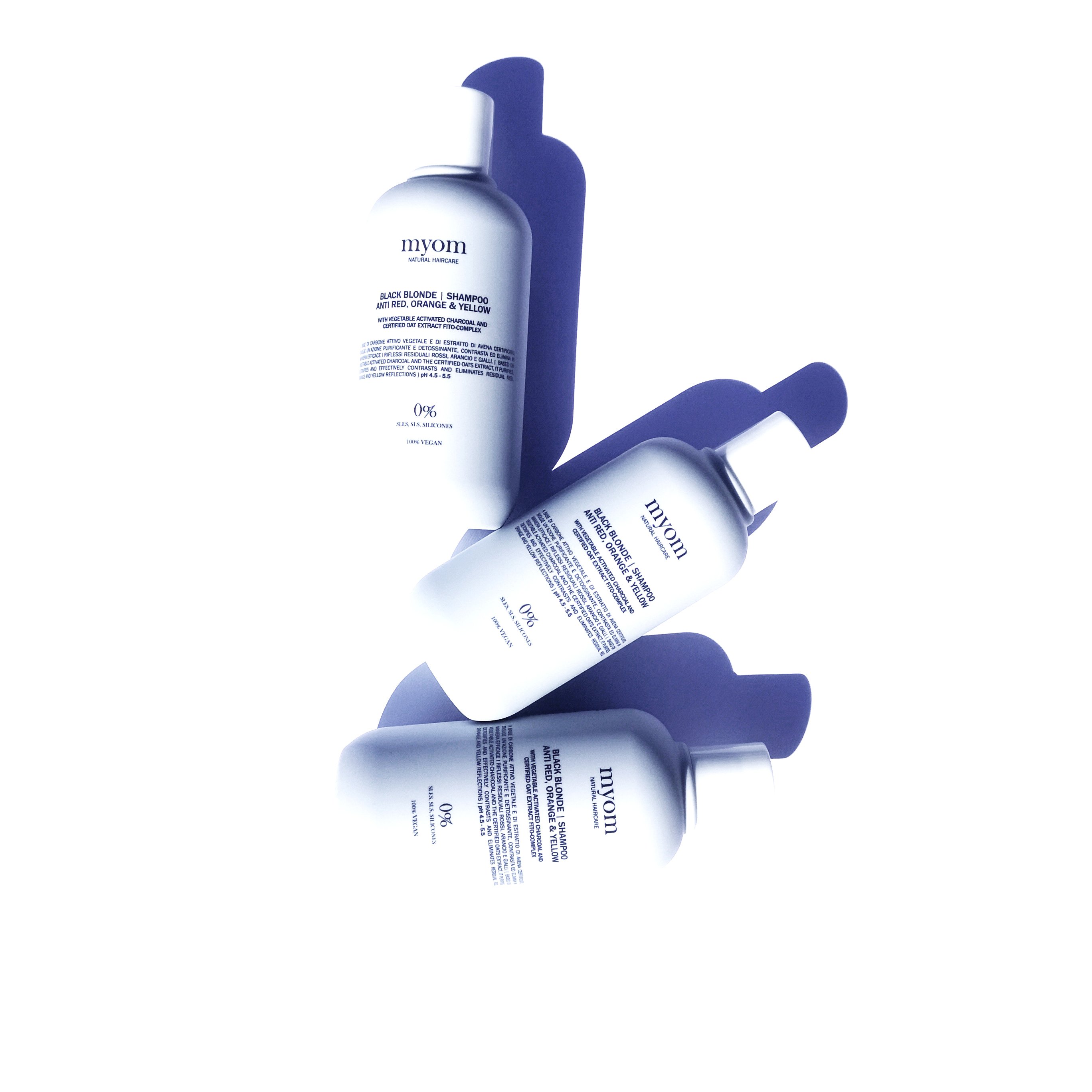 Hair Black Blonde Shampoo 1000 ml VEGETABLE ACTIVATED CHARCOAL and the CERTIFIED OATS EXTRACT