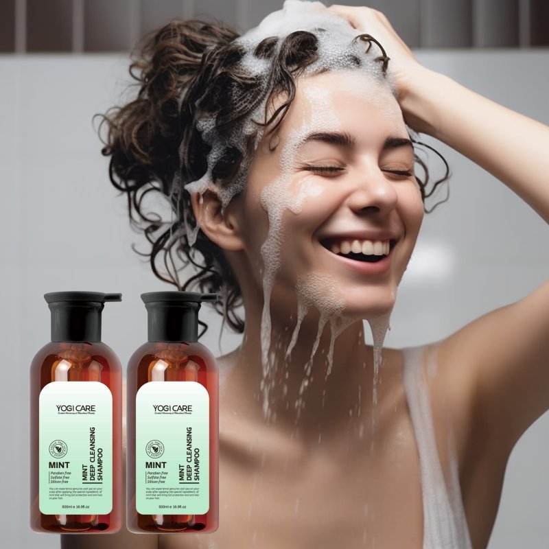 Private label 500ml anti dandruff moisturizing shampoo sulfate free mint hair shampoo