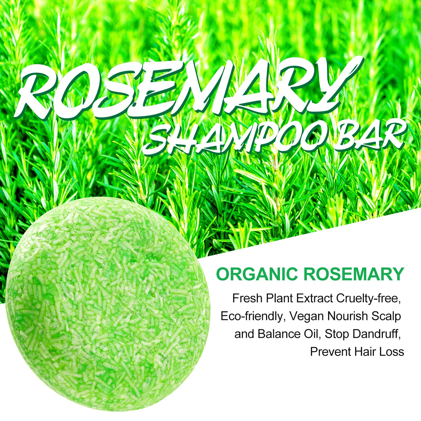 Wholesale Hair Growth Shampoo Bar Soap 100% Natural Organic Nourish Scalp Hair Loss Prevent Rosemary Shampoo Bar