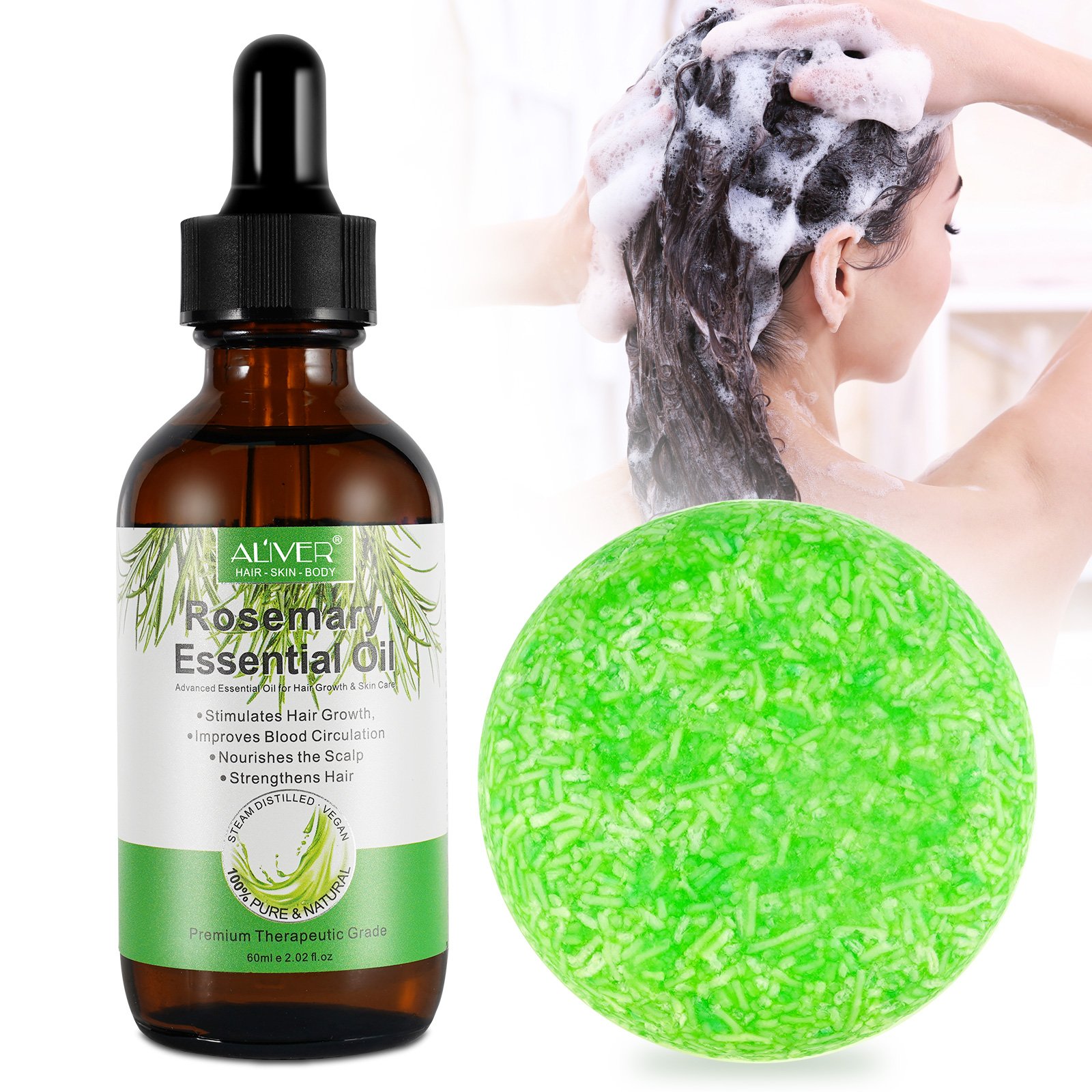 Wholesale Hair Growth Shampoo Bar Soap 100% Natural Organic Nourish Scalp Hair Loss Prevent Rosemary Shampoo Bar