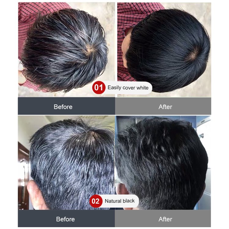 Factory OEM Private Label Natural Argan Oil Black Brown Color Hair Dye Shampoo 420ml Organic Hair Color Dyeing Cream Shampoo