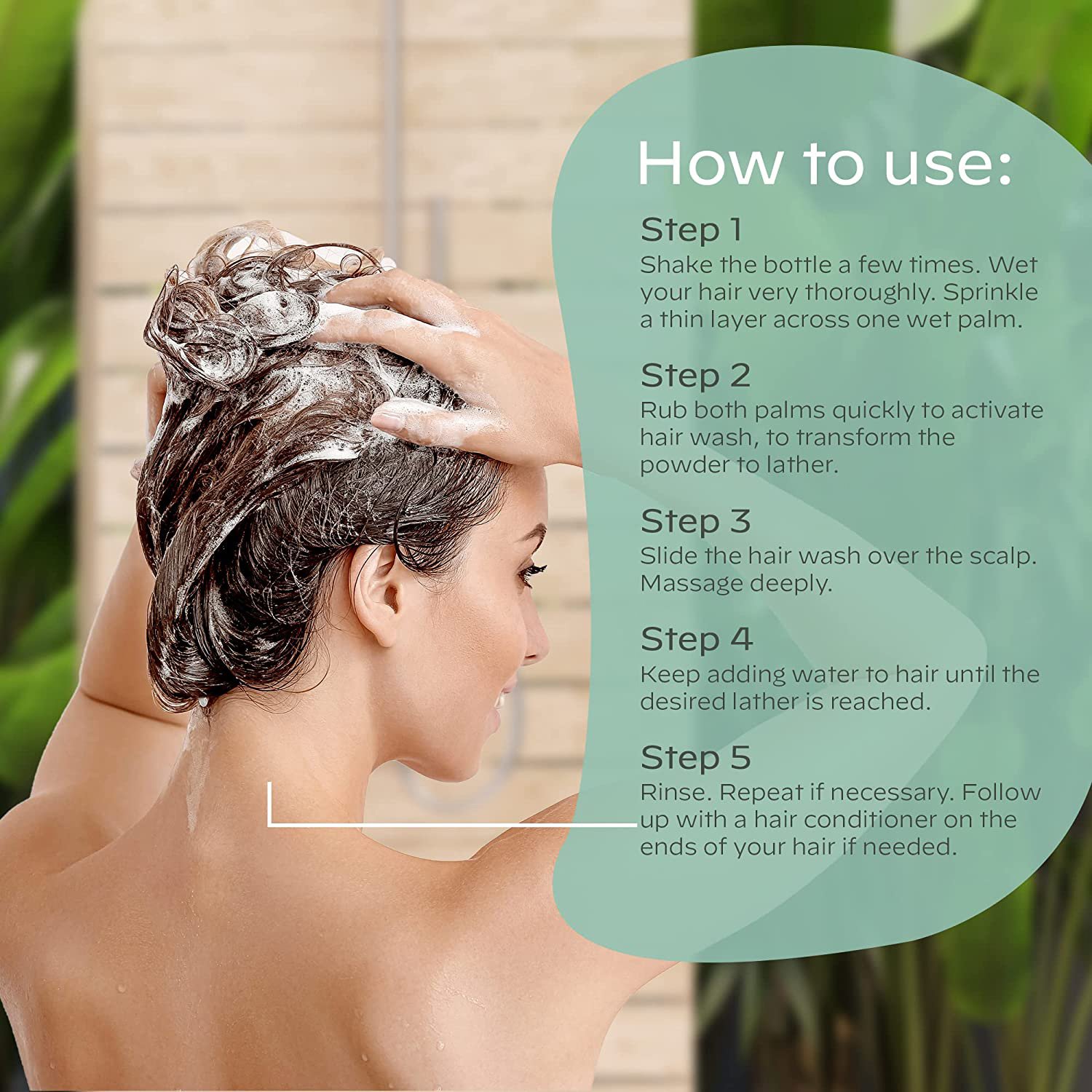 Private Label Oem Shampoo Base Powder Natural Safe Herbal Natural Formula Eco Friendly Plastic Free Powder To Gel Shampoo